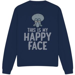 (L, Navy) SpongeBob SquarePants Unisex Adult Happy Face Sweatshirt (L, Navy) SpongeBob SquarePants Unisex Adult Happy Face Sweatshirt