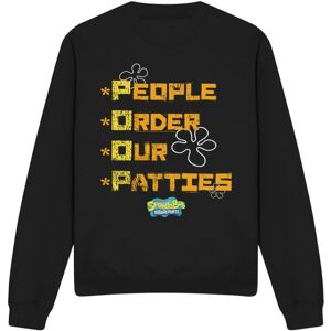 (S, Black) SpongeBob SquarePants Unisex Adult People Order Our Patties Sweatshir (S, Black) SpongeBob SquarePants Unisex Adult People Order Our Patties Sweatshir