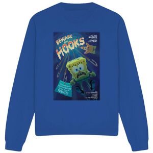 (M, Royal Blue) SpongeBob SquarePants Unisex Adult Beware The Hooks Sweatshirt (M, Royal Blue) SpongeBob SquarePants Unisex Adult Beware The Hooks Sweatshirt