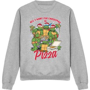 (XL, Sport Heather) Teenage Mutant Ninja Turtles Unisex Adult Pizza Christmas Sw (XL, Sport Heather) Teenage Mutant Ninja Turtles Unisex Adult Pizza Christmas Sw