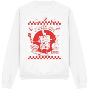 (M, White) SpongeBob SquarePants Unisex Adult Order Up! Sweatshirt (M, White) SpongeBob SquarePants Unisex Adult Order Up! Sweatshirt
