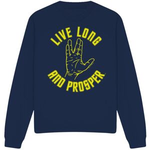 (L, Navy) Star Trek Unisex Adult Live Long Hand Sweatshirt (L, Navy) Star Trek Unisex Adult Live Long Hand Sweatshirt