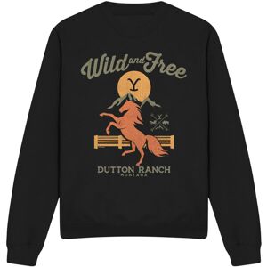 (L, Black) Yellowstone Unisex Adult Wild & Free Sweatshirt (L, Black) Yellowstone Unisex Adult Wild & Free Sweatshirt