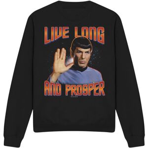 (L, Black) Star Trek Unisex Adult Original Live Long and Prosper Sweatshirt (L, Black) Star Trek Unisex Adult Original Live Long and Prosper Sweatshirt