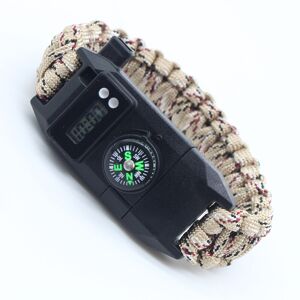 Maxpower (Desert camouflage) Multi-function 7-in-1 Survival Bracelet Men Women Outdoor Ca Maxpower (Desert camouflage) Multi-function 7-in-1 Survival Bracelet Men Women Outdoor Ca