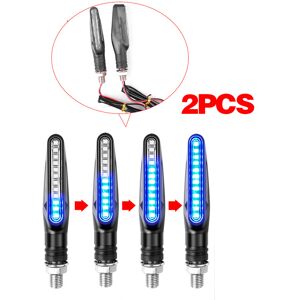 Maxpower (Blue) 2PCS Motorcycle Turn Signals Light 12V LED Tail Flasher Flowing Water Bli Maxpower (Blue) 2PCS Motorcycle Turn Signals Light 12V LED Tail Flasher Flowing Water Bli