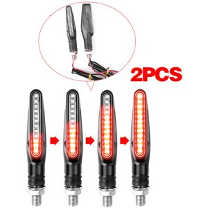 Maxpower (Red) 2PCS Motorcycle Turn Signals Light 12V LED Tail Flasher Flowing Water Blin Maxpower (Red) 2PCS Motorcycle Turn Signals Light 12V LED Tail Flasher Flowing Water Blin