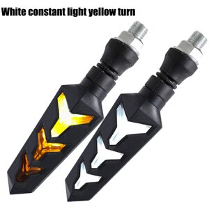 Maxpower (yellow white) Universal Motorcycle LED Turn Signal Lamp Flowing Water Blinker F Maxpower (yellow white) Universal Motorcycle LED Turn Signal Lamp Flowing Water Blinker F