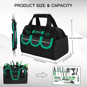 Maxpower (3812) Repair Tool Storage Bag, Multifunctional Oxford Cloth Waterproof Tool Kit Maxpower (3812) Repair Tool Storage Bag, Multifunctional Oxford Cloth Waterproof Tool Kit