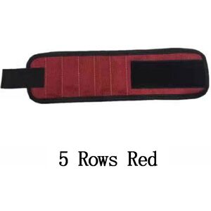 Maxpower (Five Rows Red) Magnetic Wrist with Strong Holds Screws Nails Drill Bit Storage Maxpower (Five Rows Red) Magnetic Wrist with Strong Holds Screws Nails Drill Bit Storage