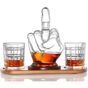 FURTALK (As show, One size) Middle Finger 1L Wine Liquor Whiskey Scotch Glass Decanter F FURTALK (As show, One size) Middle Finger 1L Wine Liquor Whiskey Scotch Glass Decanter F