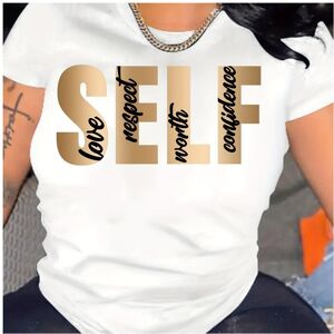 Maxpower (FQ008W White, XXXL) Letter Print Crew Neck T-Shirt, Casual Short Sleeve T-Shirt Maxpower (FQ008W White, XXXL) Letter Print Crew Neck T-Shirt, Casual Short Sleeve T-Shirt