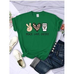 Maxpower (Green, XXL) Peace Love Coffee Prints Women Tshirts Cotton High Quality T-Shirts Maxpower (Green, XXL) Peace Love Coffee Prints Women Tshirts Cotton High Quality T-Shirts