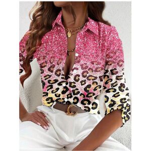 Maxpower (B25SZX241117141125, XL) Fresh And Elegant Butterfly Print Long Sleeve Lapel Shi Maxpower (B25SZX241117141125, XL) Fresh And Elegant Butterfly Print Long Sleeve Lapel Shi