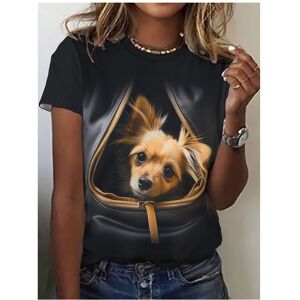 Maxpower (WHITE, XL) Sale Cat Dog Women's T-Shirts 3d Animal Print Daily Tshirt Funny Cas Maxpower (WHITE, XL) Sale Cat Dog Women's T-Shirts 3d Animal Print Daily Tshirt Funny Cas