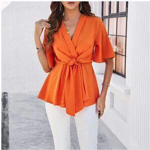 Maxpower (BKK089-3, L) Solid Casual Loose Blouses For Women Fashion Summer Vintage Women Maxpower (BKK089-3, L) Solid Casual Loose Blouses For Women Fashion Summer Vintage Women
