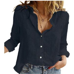 Maxpower (black, 3XL) Women Shirt Solid Color Single-breasted Spring Shirts Button Lapel Maxpower (black, 3XL) Women Shirt Solid Color Single-breasted Spring Shirts Button Lapel