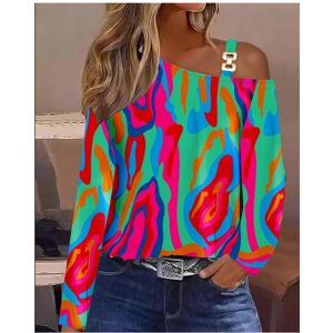 Maxpower (ST23161 Cai Se, M) Women Fashion Long Sleeve Blouse Off Shoulder Sexy Shirts Fo Maxpower (ST23161 Cai Se, M) Women Fashion Long Sleeve Blouse Off Shoulder Sexy Shirts Fo