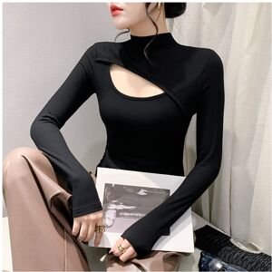 Maxpower (black, S) #8098 Black Red Long Sleeve T Shirt Women Hollow Out Sexy Tight T-shi Maxpower (black, S) #8098 Black Red Long Sleeve T Shirt Women Hollow Out Sexy Tight T-shi