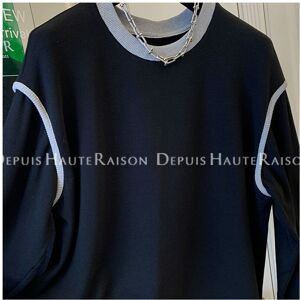 Maxpower (black, XL) Oversized Patchwork Bottoming Shirt Women Clothes Simplicity O-neck Maxpower (black, XL) Oversized Patchwork Bottoming Shirt Women Clothes Simplicity O-neck