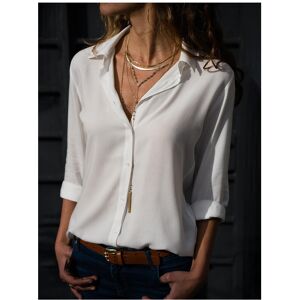 Maxpower (WHITE, XXL) Casual Long Sleeve Solid Shirt Luxury Women's Blouses Elegant Korea Maxpower (WHITE, XXL) Casual Long Sleeve Solid Shirt Luxury Women's Blouses Elegant Korea