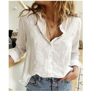 Maxpower (QU437-5, 4XL) Solid Casual Loose Shirts For Women Autumn Vintage Women's Oversi Maxpower (QU437-5, 4XL) Solid Casual Loose Shirts For Women Autumn Vintage Women's Oversi