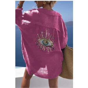 Maxpower (Rose Red, XXXL) Cotton Long Sleeve Loose Shirts Casual Sequin Shirt Spring Summ Maxpower (Rose Red, XXXL) Cotton Long Sleeve Loose Shirts Casual Sequin Shirt Spring Summ