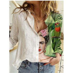 Maxpower (11, L) Women Spring And Autumn Long Sleeve Polo Neck Fashion Print Loose Relaxe Maxpower (11, L) Women Spring And Autumn Long Sleeve Polo Neck Fashion Print Loose Relaxe