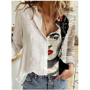 Maxpower (17, L) Women Spring And Autumn Long Sleeve Polo Neck Fashion Print Loose Relaxe Maxpower (17, L) Women Spring And Autumn Long Sleeve Polo Neck Fashion Print Loose Relaxe