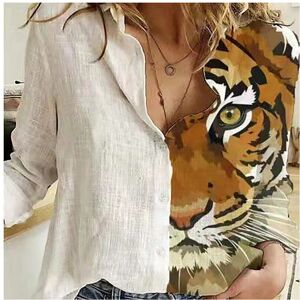 Maxpower (7, XXL) Women Spring And Autumn Long Sleeve Polo Neck Fashion Print Loose Relax Maxpower (7, XXL) Women Spring And Autumn Long Sleeve Polo Neck Fashion Print Loose Relax