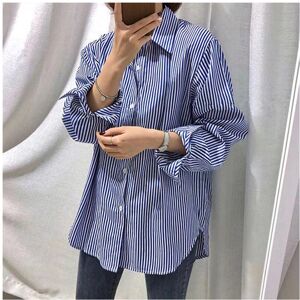 Maxpower (blue, S) Lucyever Women's Shirt Casual Loose Long Sleeve Classic Striped Blous Maxpower (blue, S) Lucyever Women's Shirt Casual Loose Long Sleeve Classic Striped Blous
