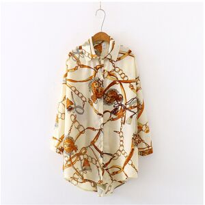 Maxpower (apricot, XXXL) Women Print Long Sleeve Shirt Turn-down Collar Single Breasted M Maxpower (apricot, XXXL) Women Print Long Sleeve Shirt Turn-down Collar Single Breasted M