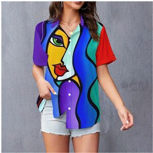 Maxpower (B48SLCZ8116275, XL) New Fashionable Women's Shirts Elegant 3d Cartoon Cat Print Maxpower (B48SLCZ8116275, XL) New Fashionable Women's Shirts Elegant 3d Cartoon Cat Print