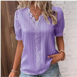 Maxpower (Short- Purple, XXXL) Fashion V-neck Patchwork Tops Women Clothing Harajuku T-Sh Maxpower (Short- Purple, XXXL) Fashion V-neck Patchwork Tops Women Clothing Harajuku T-Sh