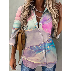 Maxpower (Pink, S) Spring and Autumn Women's Shirts Loose Fashion Large Size Shirts Women Maxpower (Pink, S) Spring and Autumn Women's Shirts Loose Fashion Large Size Shirts Women