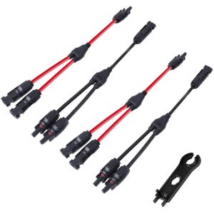 Unbranded Y Branch Plug 1 to 2 Parallel Connection Solar Connector Photovoltaic Panel Adap Unbranded Y Branch Plug 1 to 2 Parallel Connection Solar Connector Photovoltaic Panel Adap