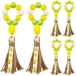 Unbranded 6PCS Lemons Wood Bead Napkin Rings Boho Farmhouse Napkin Holders Handmade Yellow Unbranded 6PCS Lemons Wood Bead Napkin Rings Boho Farmhouse Napkin Holders Handmade Yellow