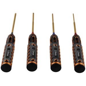 Unbranded 4pcs/Set Titanium Plating 1.5mm/2mm/2.5mm/3mm Hexagon Screwdriver Screw Driver T Unbranded 4pcs/Set Titanium Plating 1.5mm/2mm/2.5mm/3mm Hexagon Screwdriver Screw Driver T