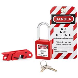 Unbranded Circuit breaker lock, 2.9 L x 0.74 W x 0.82 H (inches), accepts 110-220 Volts, d Unbranded Circuit breaker lock, 2.9 L x 0.74 W x 0.82 H (inches), accepts 110-220 Volts, d