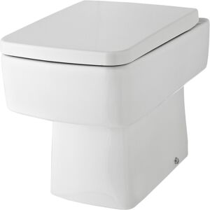 Balterley Square Back to Wall Toilet Pan, Modern Compact Ceramic WC Design, 400mm x 350mm Balterley Square Back to Wall Toilet Pan, Modern Compact Ceramic WC Design, 400mm x 350mm