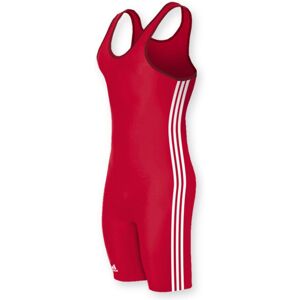 adidas Wrestling 3 Stripes Singlet - Red/White - Medium adidas Wrestling 3 Stripes Singlet - Red/White - Medium