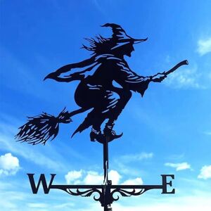 BGHONE (Witch) Metal Weathervane,Witch Iron Weather Vane,Sea Rover Wind Direction Indic BGHONE (Witch) Metal Weathervane,Witch Iron Weather Vane,Sea Rover Wind Direction Indic