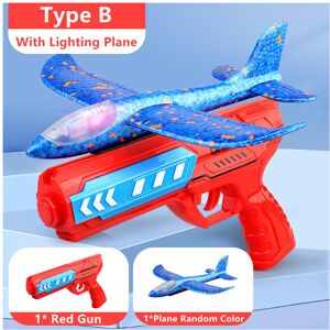 Maxpower (Type B - Red Gun) Kids Airplane Launcher Toys 13.2'' LED Foam Glider Catapult G Maxpower (Type B - Red Gun) Kids Airplane Launcher Toys 13.2'' LED Foam Glider Catapult G
