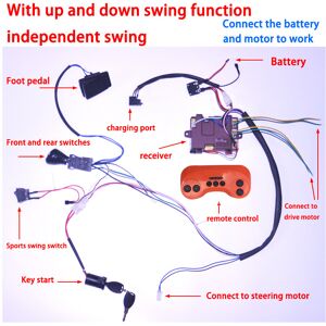 Maxpower (Independent swing) DIY 200W wire harness for children's electric car with swit Maxpower (Independent swing) DIY 200W wire harness for children's electric car with swit
