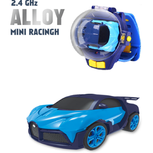 Maxpower (2.4G alloy Blue) Mini Cartoon RC Small Car Analog Watch Remote Control Cute Inf Maxpower (2.4G alloy Blue) Mini Cartoon RC Small Car Analog Watch Remote Control Cute Inf