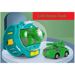 Maxpower (2.4G Green Tank) Mini Cartoon RC Small Car Analog Watch Remote Control Cute Inf Maxpower (2.4G Green Tank) Mini Cartoon RC Small Car Analog Watch Remote Control Cute Inf