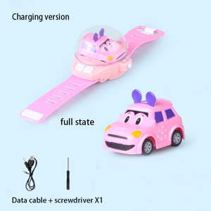 Maxpower (infrared pink) Mini Cartoon RC Small Car Analog Watch Remote Control Cute Infra Maxpower (infrared pink) Mini Cartoon RC Small Car Analog Watch Remote Control Cute Infra