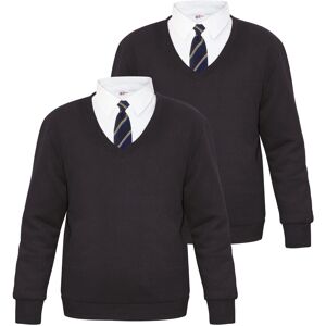 a2zkids (XL, Black 2 Pack) Adult Kids Unisex Single & 2 Pack V Neck Jumper a2zkids (XL, Black 2 Pack) Adult Kids Unisex Single & 2 Pack V Neck Jumper