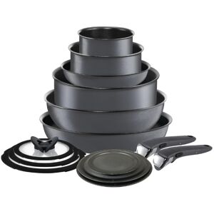 Tefal T-fal L817SE74 Ingenio Essential Colors Cookware Set, Aluminum, Gray Tefal T-fal L817SE74 Ingenio Essential Colors Cookware Set, Aluminum, Gray