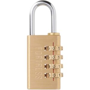 Master Lock Fortress Padlock Set Your Own Combination Luggage Lock 1-3/16 in. Master Lock Fortress Padlock Set Your Own Combination Luggage Lock 1-3/16 in.